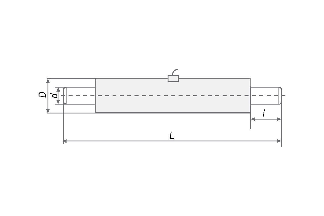 Элемент трубопровода теплогидроизолированный ППУ с кабелем вывода