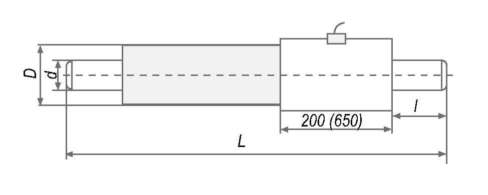 Труба стальная теплогидроизолированная ППУ с металлической заглушкой изоляции и кабельным выводом